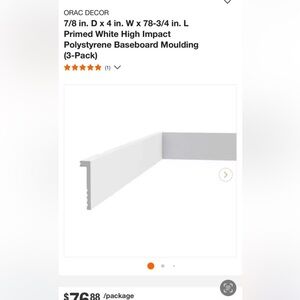 White Baseboard Molding